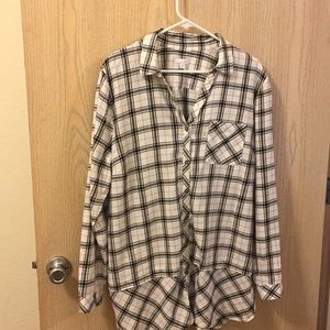 JJILL tunic white black and tan